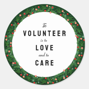 Volunteer Appreciation Classic Round Sticker