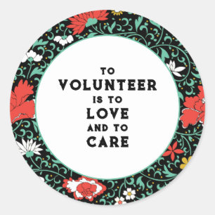 Volunteer Appreciation Classic Round Sticker