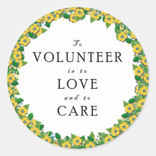 Volunteer Appreciation Classic Round Sticker