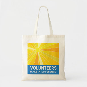 Volunteer Appreciation Make a Difference Big Sun  Tote Bag