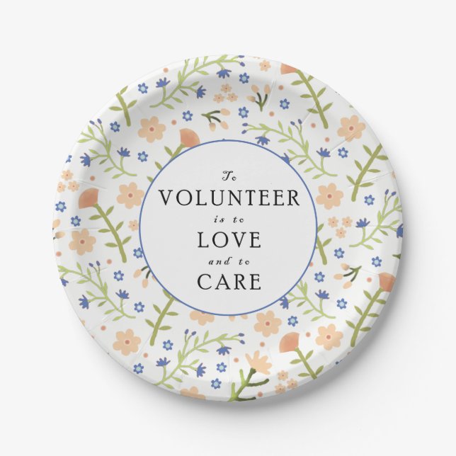 Volunteer Appreciation Paper Plate (Front)