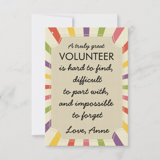 volunteer appreciation week card (Front)
