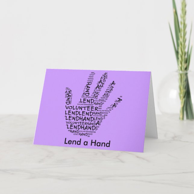 Volunteer Awareness: Lend a Helping Hand Card (Front)
