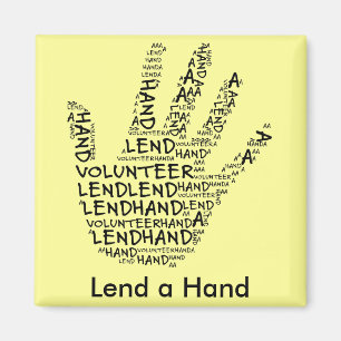 Volunteer Awareness: Lend a Helping Hand Magnet