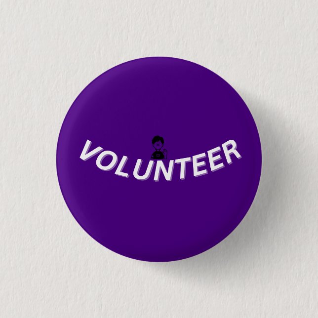 VOLUNTEER Badge Button (Front)
