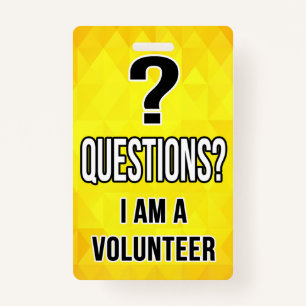 Volunteer Badge ID Badge