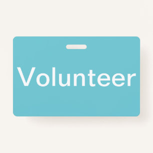 Volunteer Badge ID Badge
