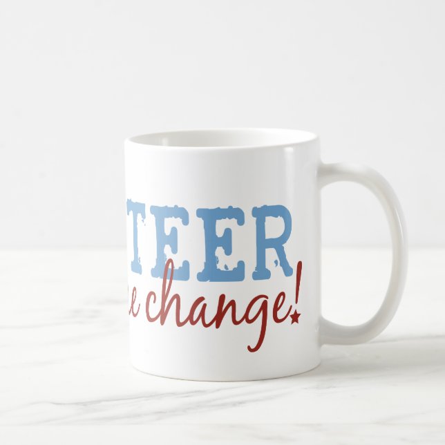 Volunteer Be The Change Coffee Mug (Right)