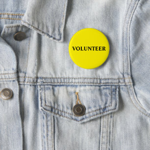 Volunteer Charity Event Yellow 6 Cm Round Badge