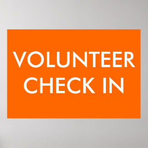 VOLUNTEER CHECK IN POSTER