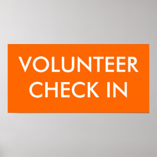 VOLUNTEER CHECK IN POSTER