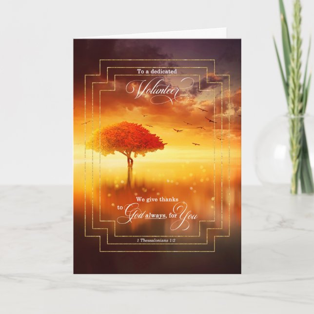 Volunteer Christian Thessalonians Thank You Card (Front)