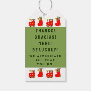 Volunteer Christmas Holiday Gift Tags