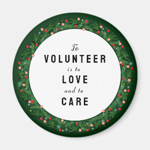 Volunteer Christmas Holiday Gifts Magnet