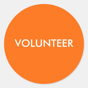 VOLUNTEER CLASSIC ROUND STICKER