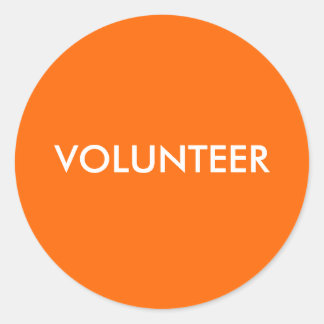 VOLUNTEER CLASSIC ROUND STICKER