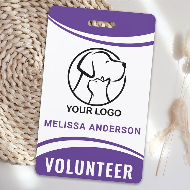 Volunteer Custom Logo Name Professional ID ID Badge (Creator Uploaded)