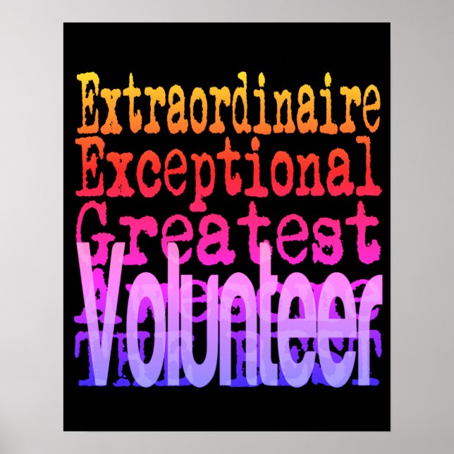 Volunteer Extraordinaire Poster (Front)