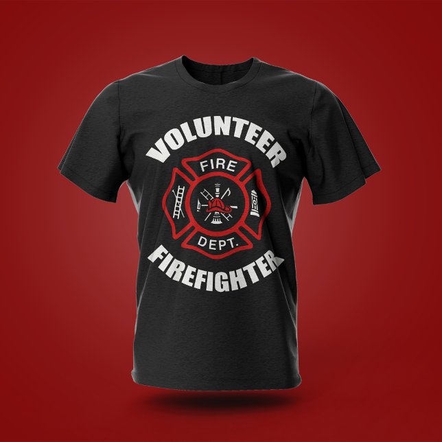 Volunteer Firefighter Badge T-Shirt (Creator Uploaded)