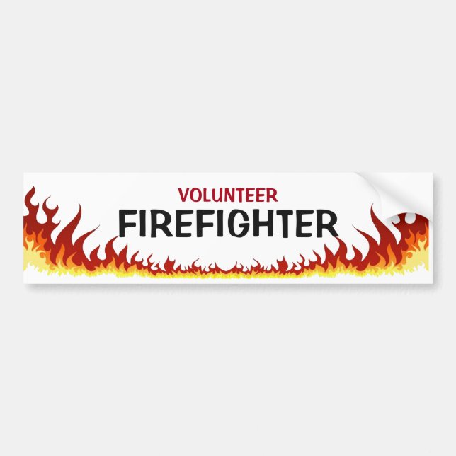 Volunteer Firefighter Bumper Sticker (Front)