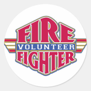Volunteer Firefighter Classic Round Sticker