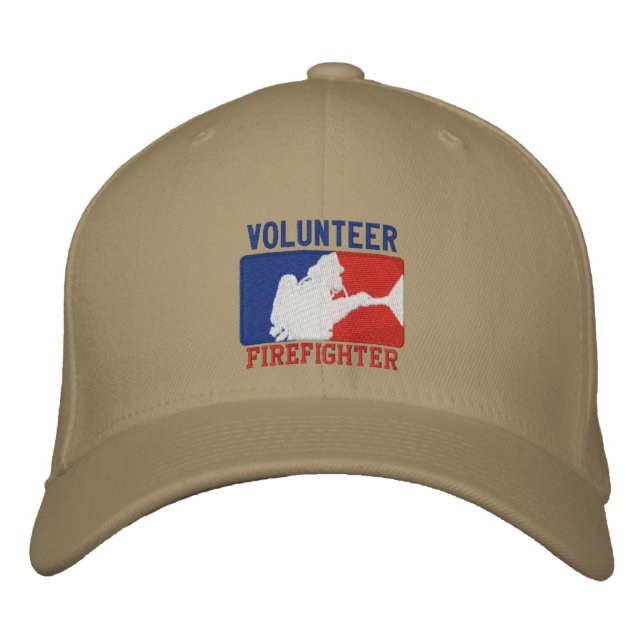 Volunteer Firefighter Custom Embroidery Embroidered Hat (Front)