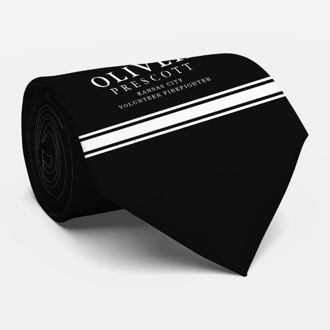 Volunteer Firefighter | Maltese Cross Symbol Tie (Rolled)