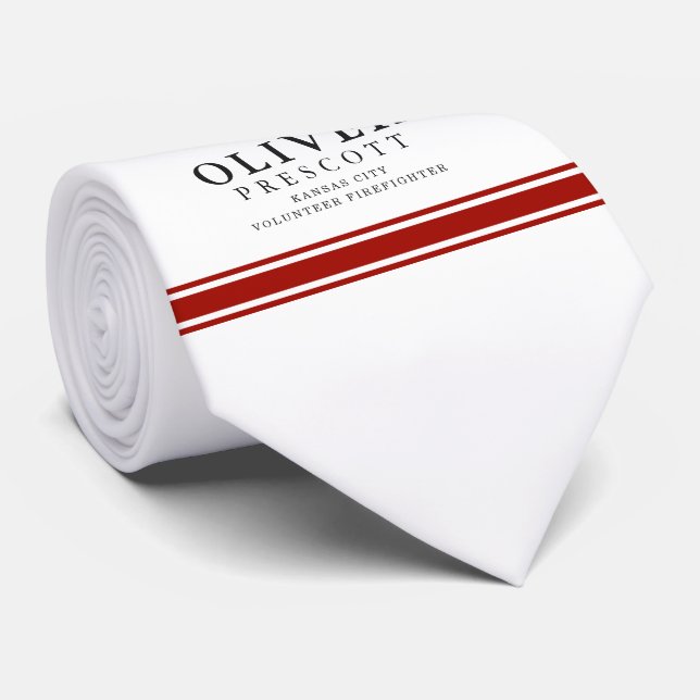 Volunteer Firefighter | Maltese Cross Symbol Tie (Rolled)