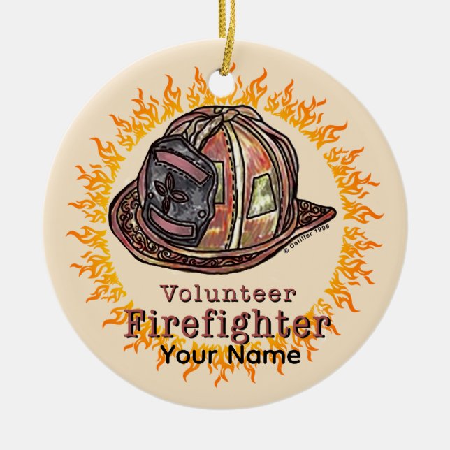Volunteer Firefighter  Ornament (Front)