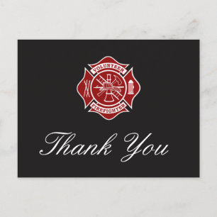 Volunteer Firefighter Thank You Postcard