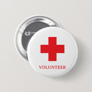 Volunteer & First Aid, Cross, Ambulance, Doctor 6 Cm Round Badge