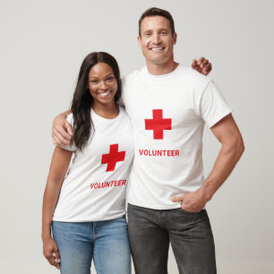 Volunteer & First Aid, Cross, Ambulance, Doctor T-Shirt