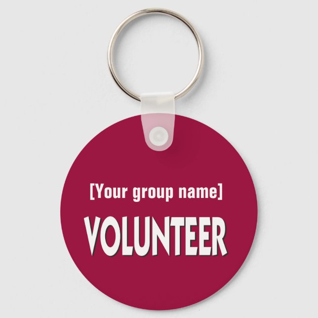 Volunteer Gift with Name Key Ring (Front)