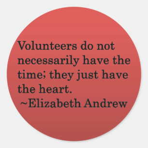 Volunteer Heart Classic Round Sticker
