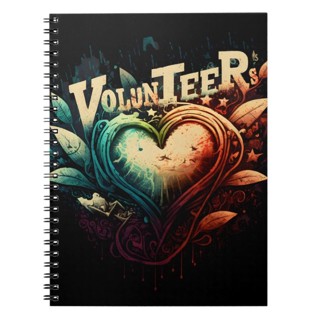 Volunteer heart  notebook (Front)