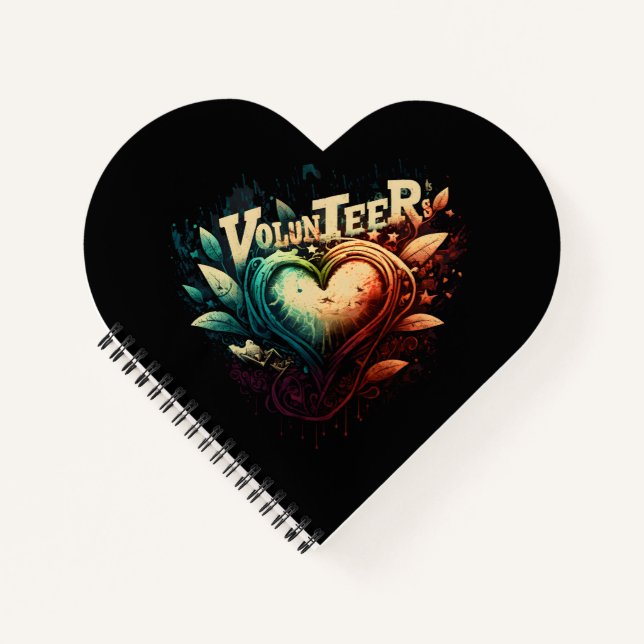 Volunteer heart  notebook (Front)
