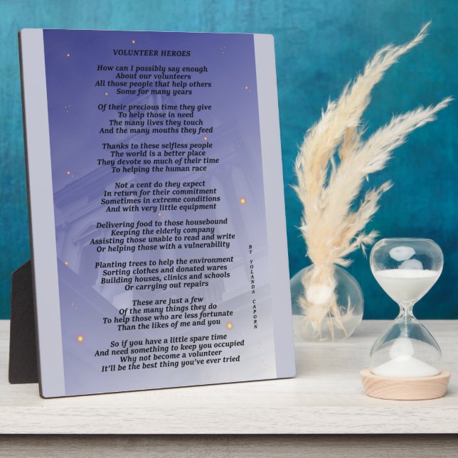 Volunteer Heroes Plaque (Side)