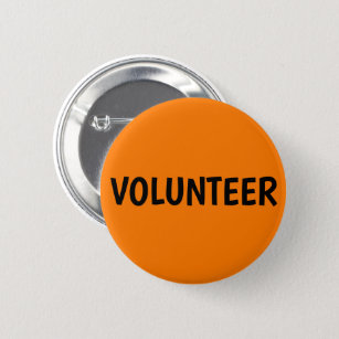 Volunteer ID Black and Orange Boogaloo 6 Cm Round Badge