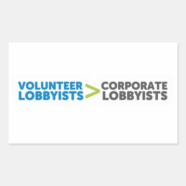 Volunteer Lobbyists > Corporate Lobbyists Rectangular Sticker (Front)