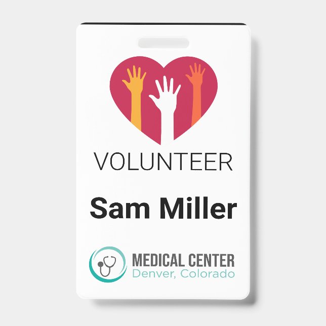 Volunteer Medical Office ID Badge (Front)