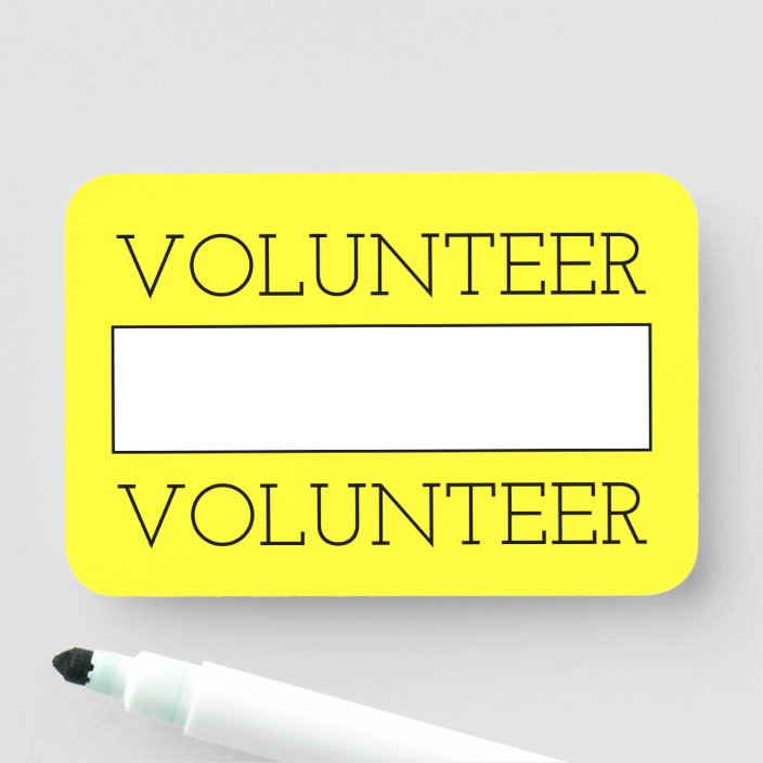 "VOLUNTEER" Name Tag