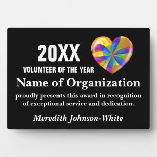 Volunteer of the Year Award Plaque