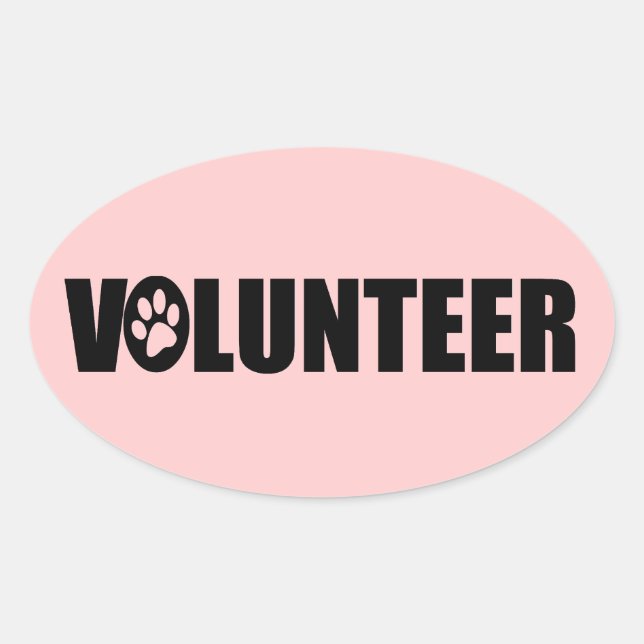 Volunteer (pawprint) Stickers (Front)