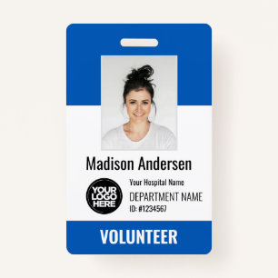 Volunteer Photo ID Badges with Clip or Lanyard
