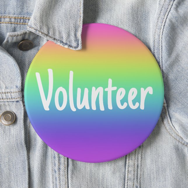 Volunteer Rainbow Button (In Situ)