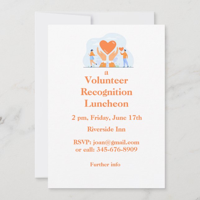 Volunteer Recognition Luncheon Invite  (Back)