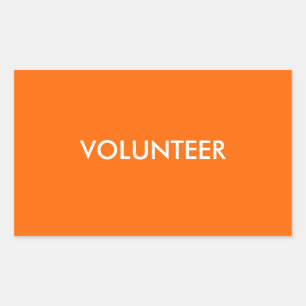 VOLUNTEER RECTANGULAR STICKER