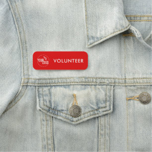 Volunteer Red or Any Colour Business Logo Name Tag