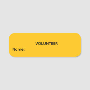 Volunteer Reusable Dry Erase Name Tag
