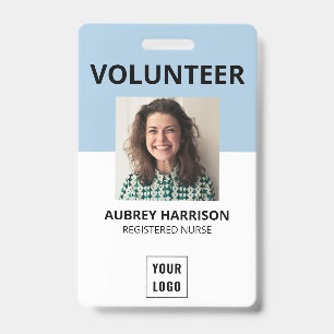 Volunteer Simple Photo ID Badge